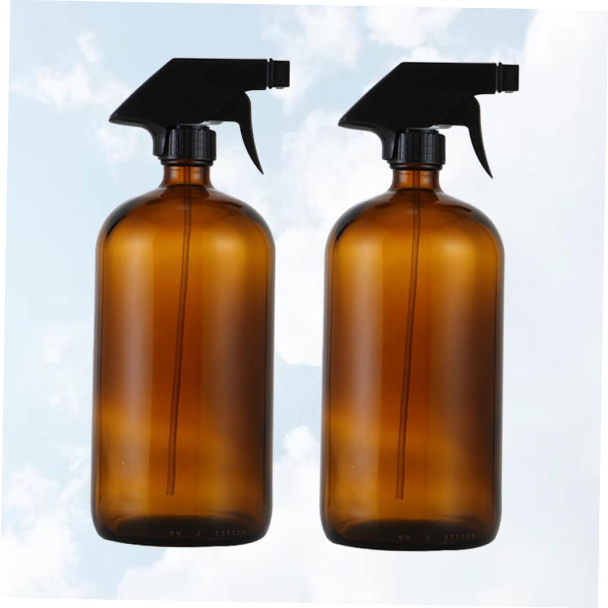 PACKOVE 2 Stück Braune Sprühflaschen aus Glas Leere Wiederbefüllbare Make Up Sprühflaschen Sonnengeschützt für Reisen und Hautpflege