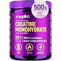 Polvere di Creatina Monoidrato 500 g – 147 porzioni – 100 % creatina monoidrato pura – Qualità micronizzata – Vegano, Senza OGM – Integratore sportivo per forza, muscoli & recupero
