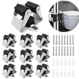 3-H 12 Stück Besenhalterung Wand Vintage Besenhalter 0,7mm Federstahl Wandhalterung Gartengerätehalter mit Montagematerial für Besen Garten Garage Küche Schwarz