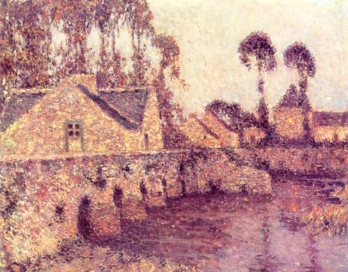 Pintura por números de puente Le Sidaner con lienzo y kit completo de acrílicos para principiantes
