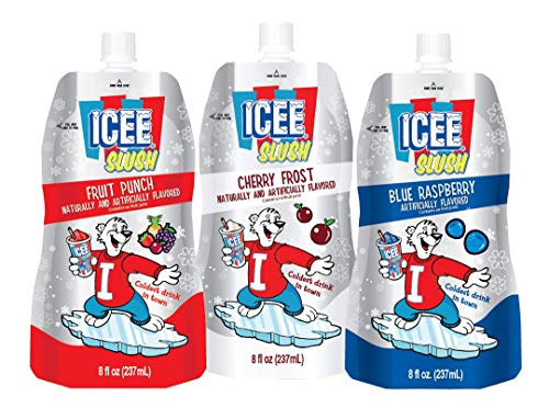 Icee Slush 8 fl oz Pouches, Variety Pack, 12 Count