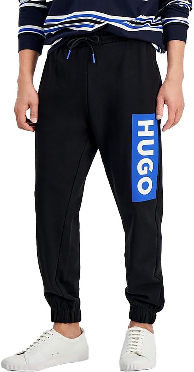 HUGO Mens Vertical Logo Cotton Sweatpants HUGO Mens Vertical Logo Cotton Sweatpants