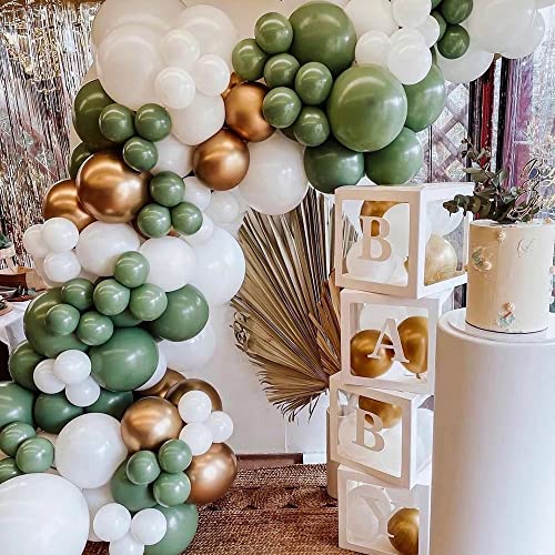 100pcs 10inch Avocado Green Latex Balloon for Birthday Party Decoration Baby Shower Supplies Wedding Ceremony Balloon Anniversary Decorations Arch Balloon Tower (Avocado Green)