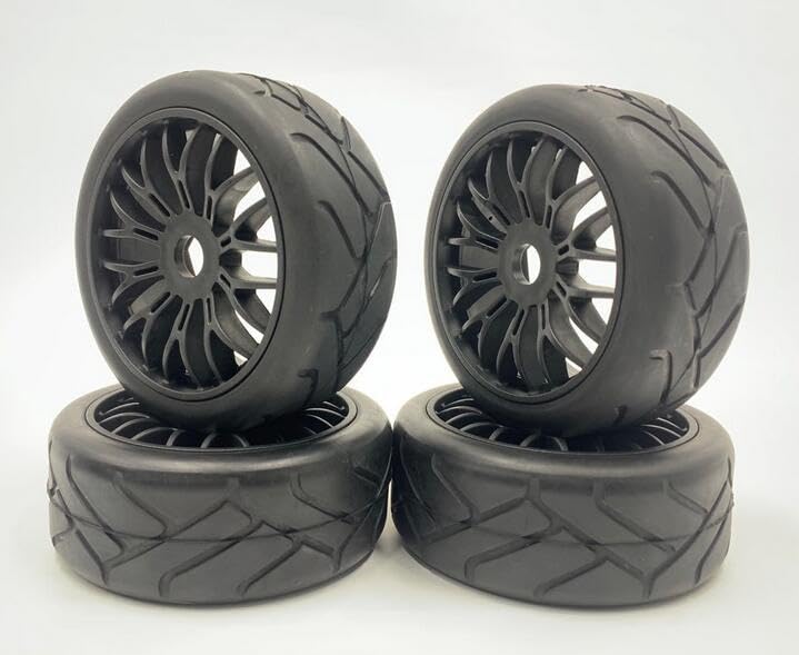 STAZKOSH8491 1/8 1/7 Scale GT Rally Rubber Tires/Wheels(No glud) KM C3 FS GT ZD Racing DF7 Losi NE X3E Hebao VS ZD Off/ON Road Buggy XXL SB 4PCS HEX 17MM