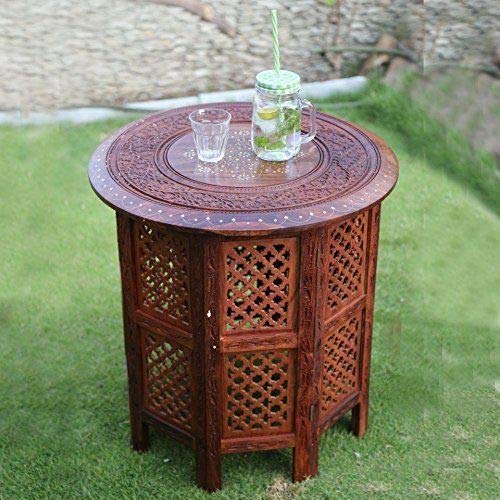 Wooden Round Table/Folding Table/sidetable/packtable 21inches Round-image-31
