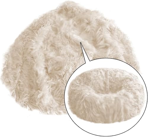 Miniatura 14 de SXBCyan Funda para puf de piel sintética esponjosa, puf, otomano, asiento esquinero, sofá, sillón reclinable (color A, tamaño: 23.6 in)