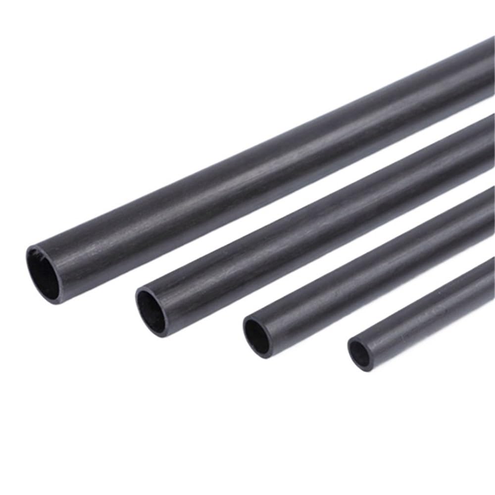 Eje de fibra de carbono Tubos de fibra carbono 500 mm for drones, materiales construcción for modelos DIY, varillas huecas 1,8 a 9 diámetro exteri0r (2 unidades)(4.5x2.5mm)