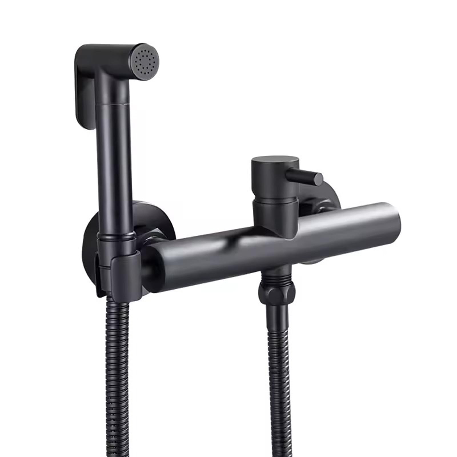 Spruzzatore per bidet per WC, miscelatore nascosto per acqua calda e fredda, spruzzatore per bidet portatile in ottone per WC, kit per doccia per pannolini montato a parete per la pulizia del bagno