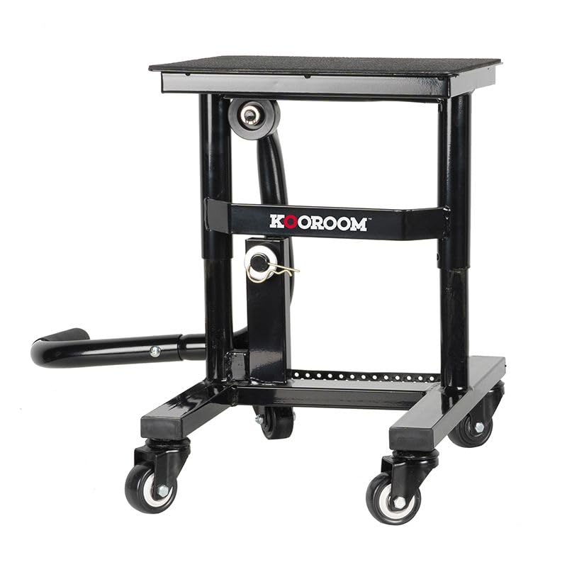Elevador de motocicleta DIRT LIFT con ruedas MOTOBLOUZ Negro Brillante