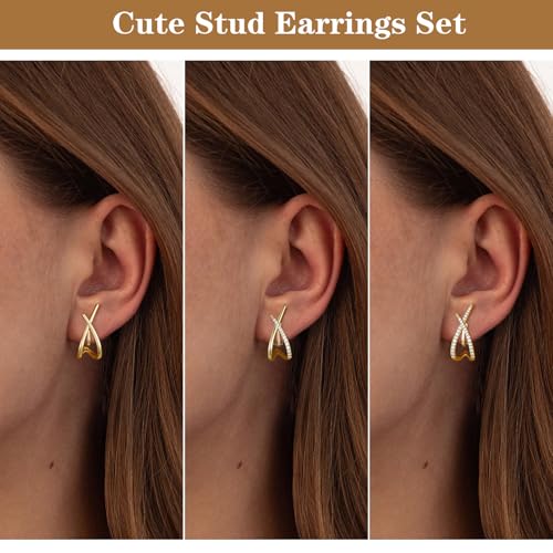 Clip on Earrings for Women 14K Gold/Sterling Silver Plated Statement Earrings for Women Trendy Dainty Earrings Hypoallergenic Simple Minimalist Gold Earring Non Pierced Earring Jewelry Gifts4
