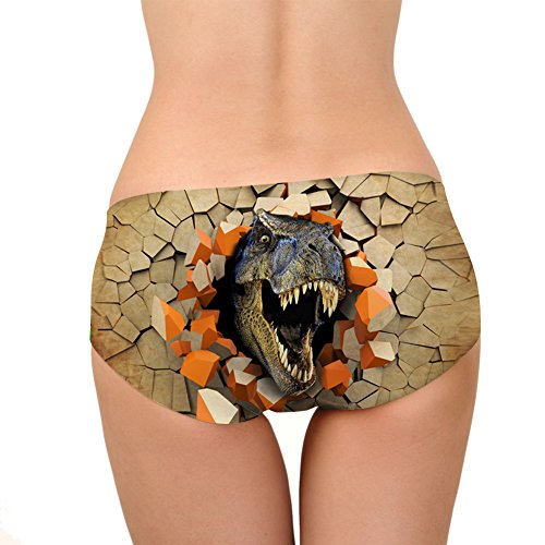 Image of Dellukee Sexy Women Underwear Briefs Breathable Hipster Panty White Alpaca Print