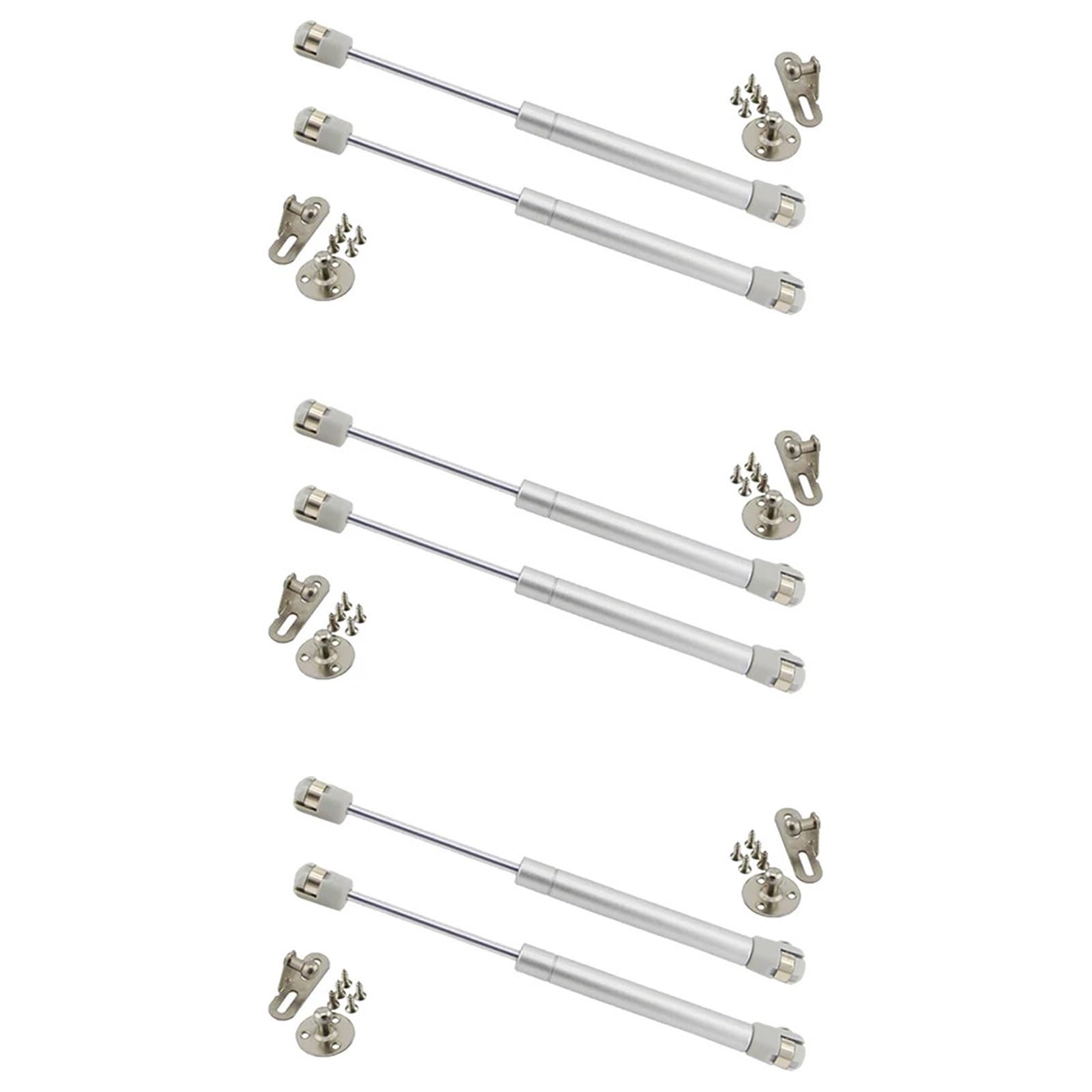6pcs Gas Spring Cabinet Hinge Stay Soft Close Open Hydraulic Furniture Door Lift Support for Kitchen Cupboard for Furniture(10KG 100N)