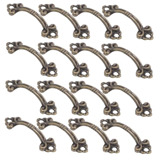 OUNONA 48個ビンテージミニ引き出し取っ手 アンティーク風合製ジュエリーボックス用小型ノブ 小家具用レトロキャビネットハンドル 小物整