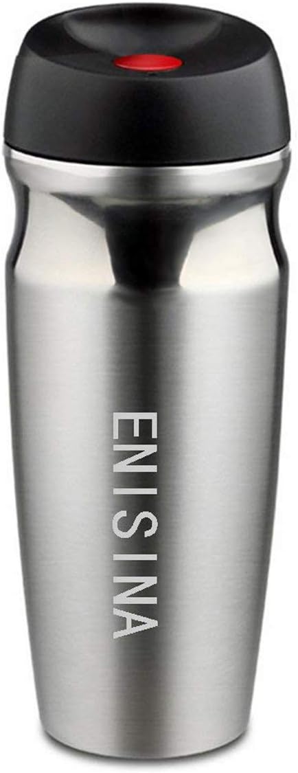 Vacuum Stainless Steel Travel Mug, One Hand Operated Thermal Mug, 350 ML Coffee Mug Insulated, Travel Mug and Leakproof for Hot and Cold Drink