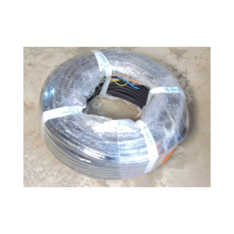 Courant - Gaine prefilée noire Ø 16mm 3 fils H07VU bleu orange et verre-jaune (couronne de 100m) Courant 20020008