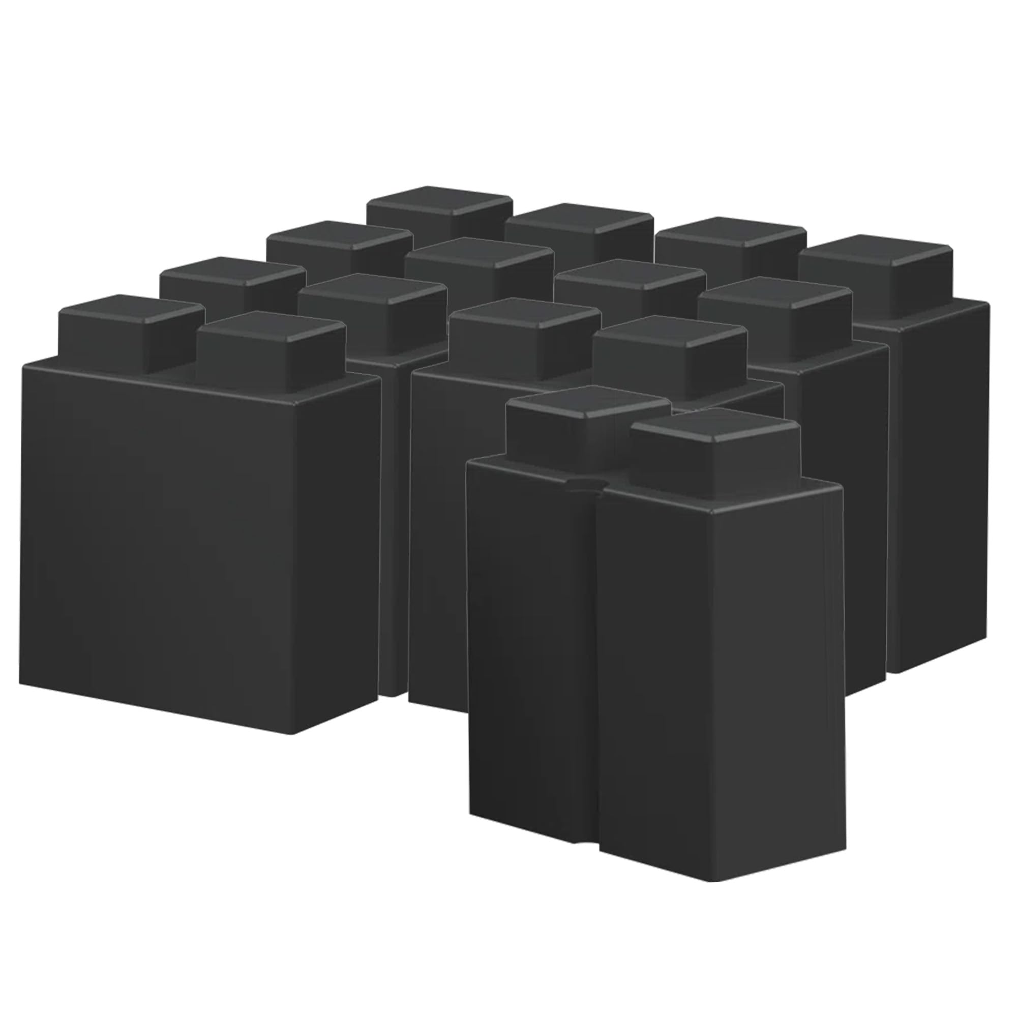 EverBlock 3” x 6” Quarter Size Plastic Modular Block Bulk Pack | Giant Building Blocks | Easy to Connect & Reuse | Indoor & Outdoor Use | Build Displays & Structures | Dark Gray