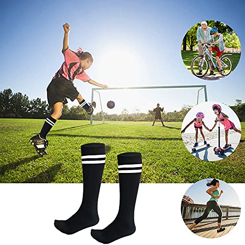 AnjeeIOT 1 Pair Kids Soccer Socks, School Team Dance Sports Socks, High Socks For 5-10 Years Old Youth Boys & Girls2