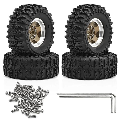 RC���f���L�b�g�X�y�A�p�[�c For TRX4M For SCX24 AX24 For FCX24 FCX24M For Ascent-18 1/18 1/24 64mm 1.3 ���^���r�[�h���b�N�z�C�[���^�C���Z�b�g RC�N���[���[�J�[�A�b�v�O���[�h�p�[