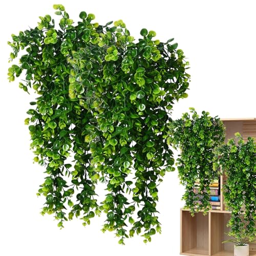 Greenery - 2 plantas artificiales de 80 cm de color verde verde para interiores, plantas artificiales para pared, plantas artificiales con maceta, plantas artificiales con maceta, plantas artificiales