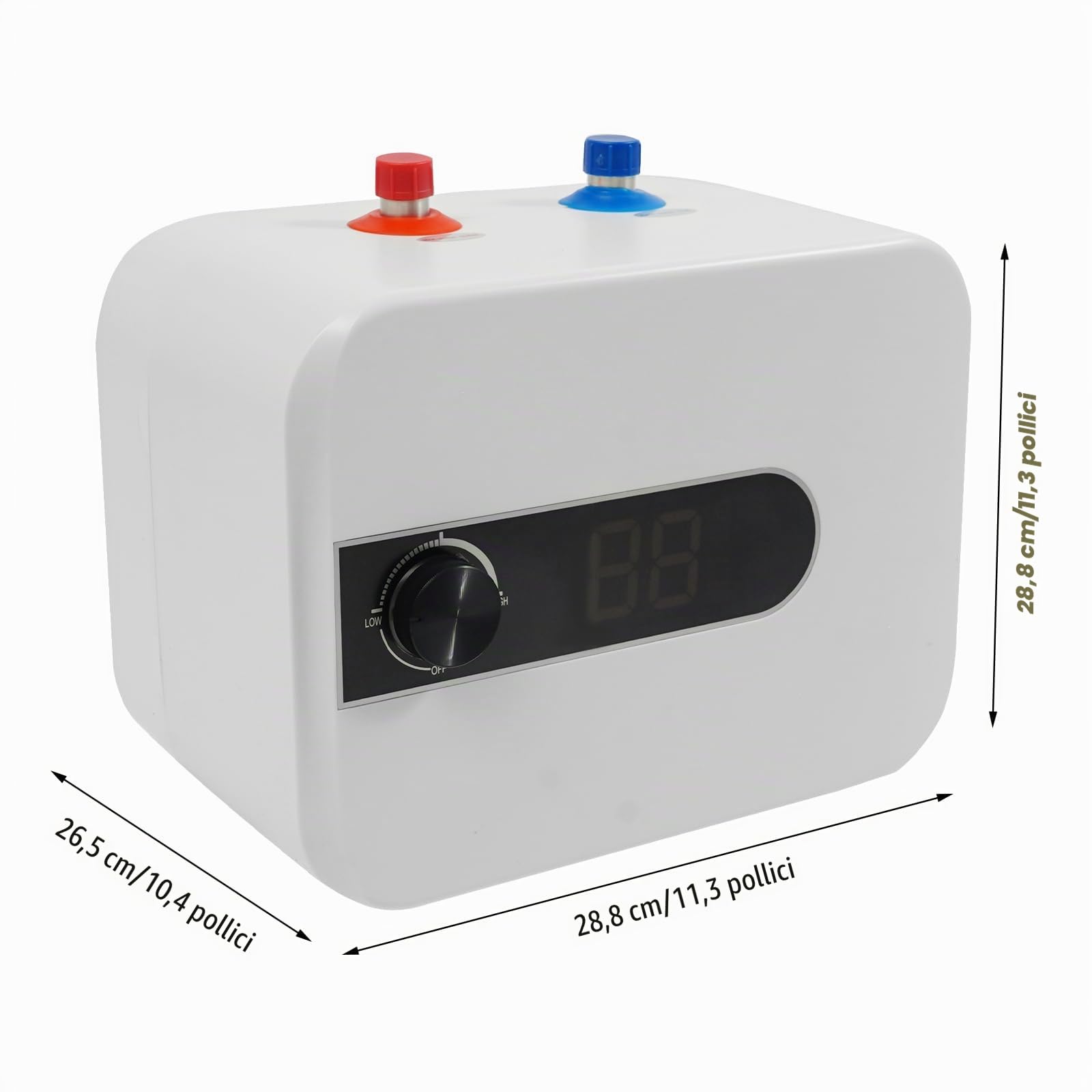 MINRS 6 l, scaldabagno elettrico, da cucina, 1500 W, 220 V, scaldabagno istantaneo, 30 – 65 °C, per lavabo, cucina, bagno