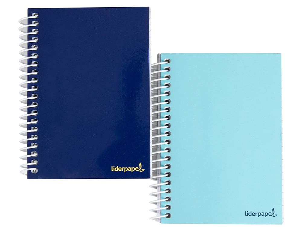 Notebook Spiral liderpapel Pocket Twelfth smart Soft Cover 80h 60g Box 4mm Assorted Colors