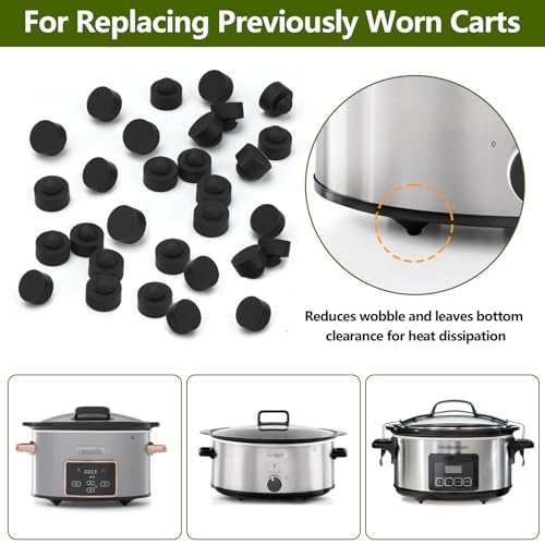 30 pack rubber feet bumper push-in series for crockpot slow cooker feet replacement 1234 diameter fits 1434 bumper holes use in 11634 panel thickness versatile