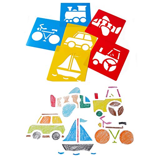 Lependor 36 Pieces Plastic Drawing Painting Stencil Templates For Kids Crafts - Washable Template For School Projects - Random Colors #TOP5