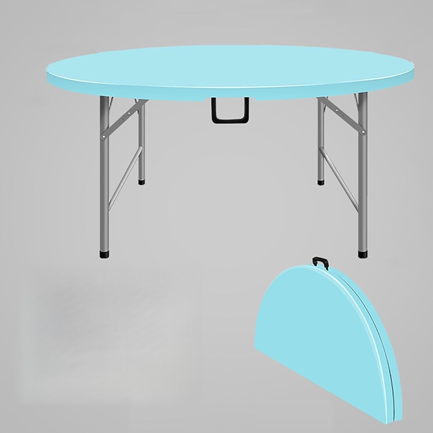 Table pliante portable avec support en métal et poignée, capacité de charge de 300 kg pour pique-nique, camping, barbecue et hayon – Design léger