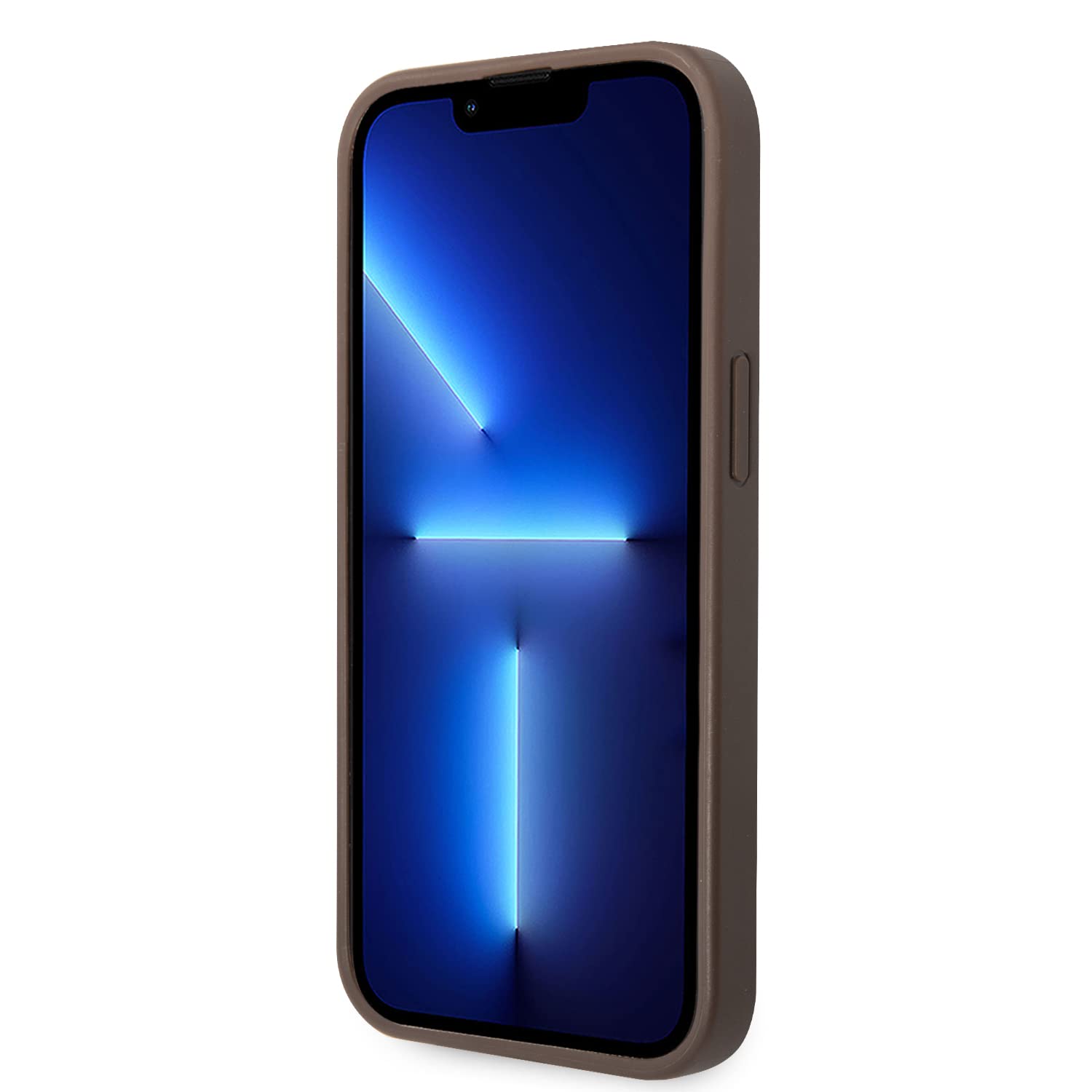 Guess Golden Logo compatibile con iPhone 14 e 13, colore marrone, GUHCP14S4GMGGR, nero