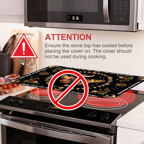 Image of Butterfly Stove Top Cover for Electric Stove, Boho Aesthetic Heat Resistant Rubber Mat for Glass Cooktops, Flat RV Range Stovetop Protector, Dish Drying Mat for Kitchen, 28 inchx20 inch