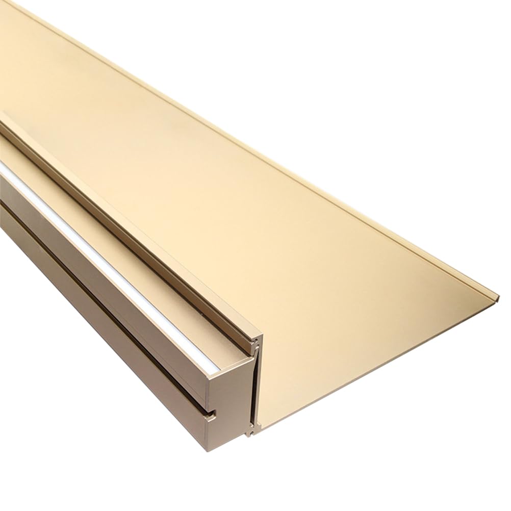 Estante de pared LED minimalista moderno – 22,5 x 60 cm estante de exhibición de aluminio para baño y bar – Decoración del hogar que ahorra espacio con iluminación Slish y Creative Sto Solut