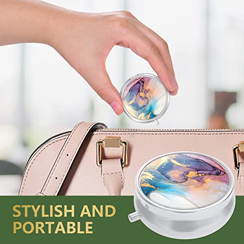 Image of Pill Box, Small Pill Case for Purse & Pocket, Travel Medicine Organizer | Cute Travel Medicine Organizer, Portable Medicine Container Holder to Hold Vitamins, Medication, Fish Oil & Supplement