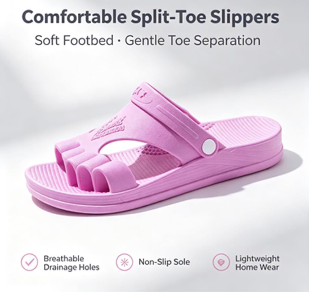 Zapatillas Ortopédicas De Dedos Separados para Juanetes | espacio extra ancho en la zona de los dedos y alineación gradual de los mismos para lograr una silueta atractiva del pie