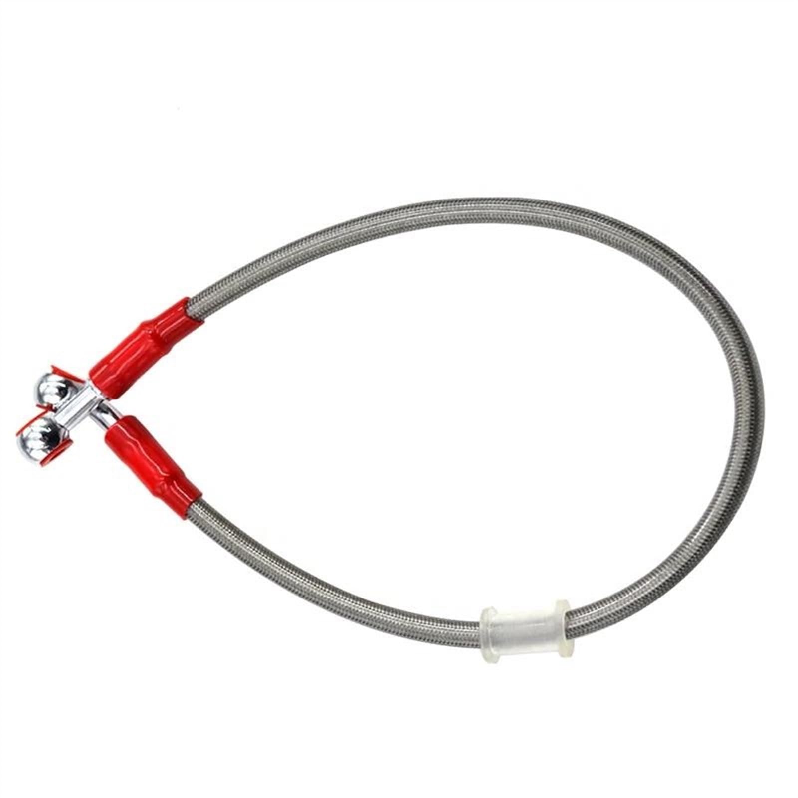 Ksxzw Silver Motorbike Part Universal Motorcycle Braided Steel Hydraulic Brake Line Clutch Oil Hose Tube 90Cm(Silver)