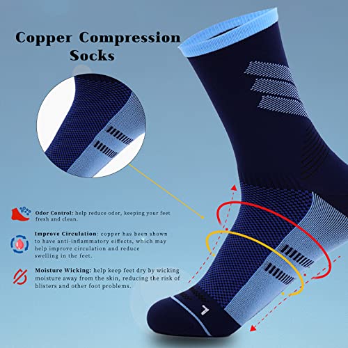 Kodal Copper Yarn Compression Socks Reduce Swelling Improve Circulation Comfortable Supportive for All-Day Wear2