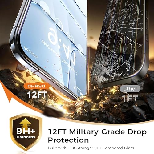 Image of OHAYO Privacy Tempered Glass Screen Protector Compatible with iPhone 17 Air (6.5 inch) - 9H Anti-Spy Protection, HD Clear View, Bubble-Free Installation, Scratch Resistant, Case-Friendly Fit