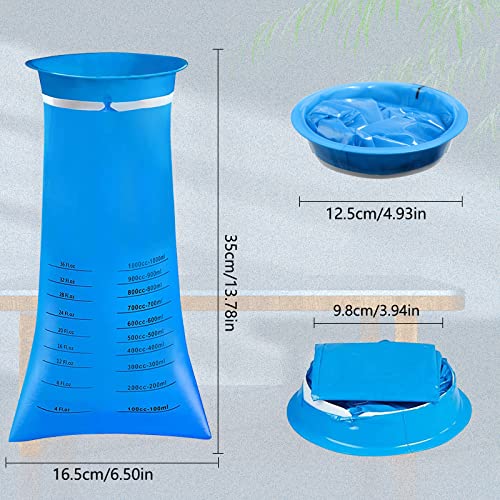 Ledeak 12 Pack Vomit Bags, 1000ml Disposable Emesis Bags Portable Barf Bags with Snap, High-Density Leakproof Nausea Bags for Travel Motion Car Aircraft Sickness Kids Pregnant Women Hospital - Image 2