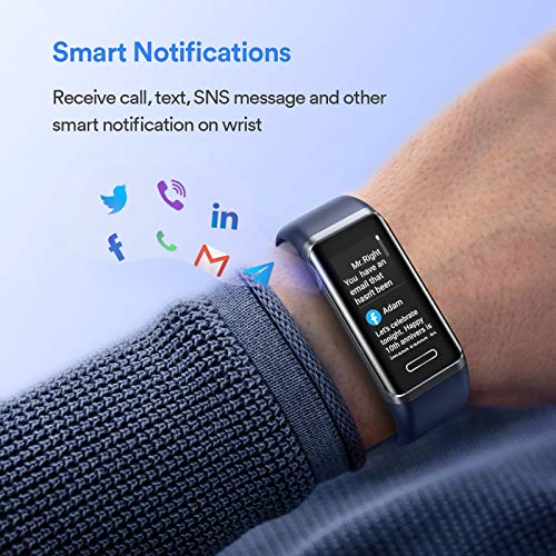 LETSCOM Fitness Tracker, Smart Touch Screen Activity Tracker with Heart Rate Monitor & Blood Oxygen Saturation, Calorie Step Counter, Alexa Built-in, 5ATM Waterproof, Pedometer Watch for Women Men