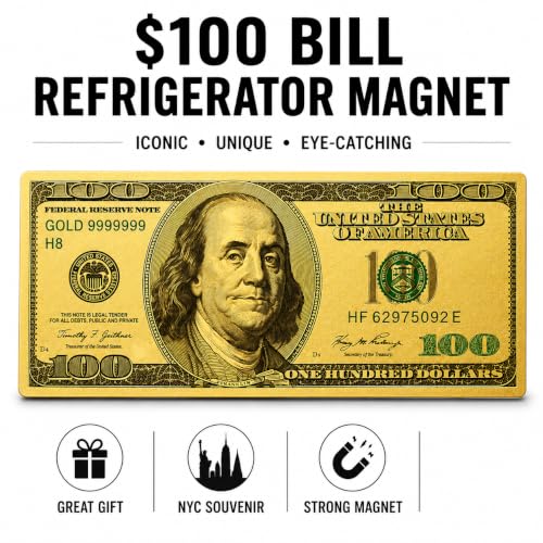 $100 US Dollar Bill Iman Refrigerador 6 Pulgadas NYC miniatura 2