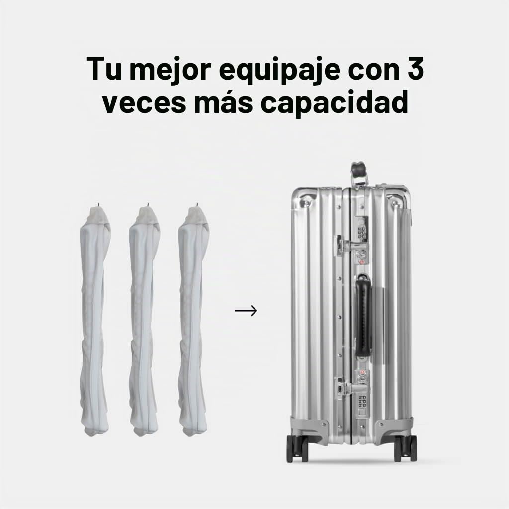 Ekster Kit de viaje al vacío – Bolsas de viaje modulares de almacenamiento y organización de compresión de nailon antiolor e impermeable, listas para TSA, bomba de vacío inalámbrica para más de 15