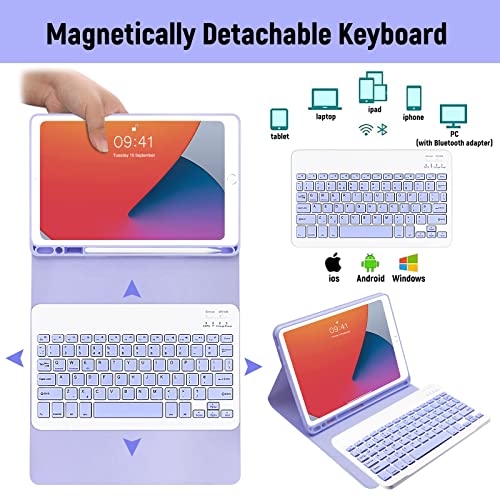 Lielax Case with Keyboard for iPad 9th Generation 2021/8th Gen 2020 /7th 2019 /Air 3/ Pro 10.5 - Image 4