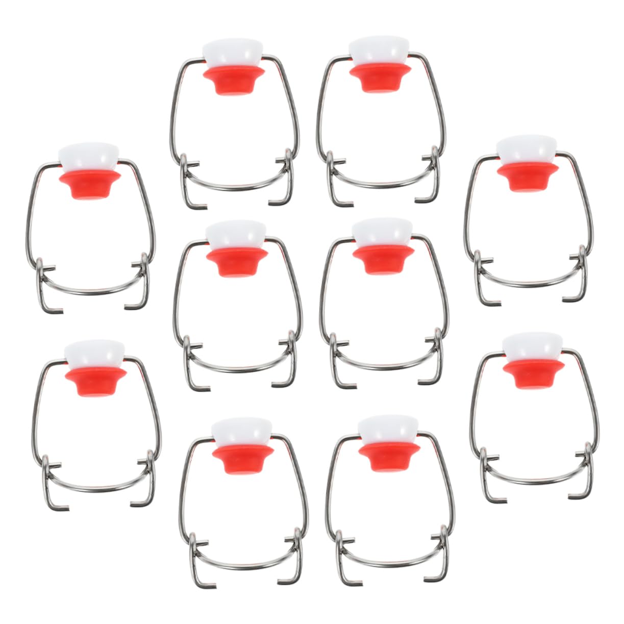 Cabilock 10pcs Swing Top Glass Bottle Caps Airtight Lids for Beer Vinegar Oil Storage