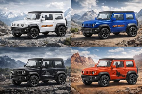 Image of Jimny Die-Cast Toy Car 1:64 Scale Off Road Vehicle - Metal Mini SUV Model | Smooth Rolling Wheels | Diecast Car for Kids & Collectors (Jimny Mini SUV - 1:64 Scale)