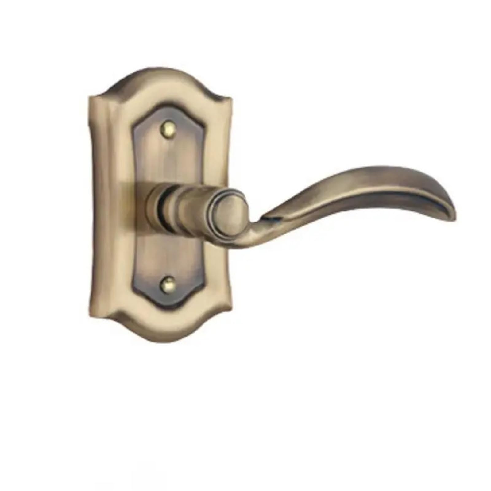 Solid Brass Door Handle with Privacy Passage Lock Bronze Lever(Bronze-1)