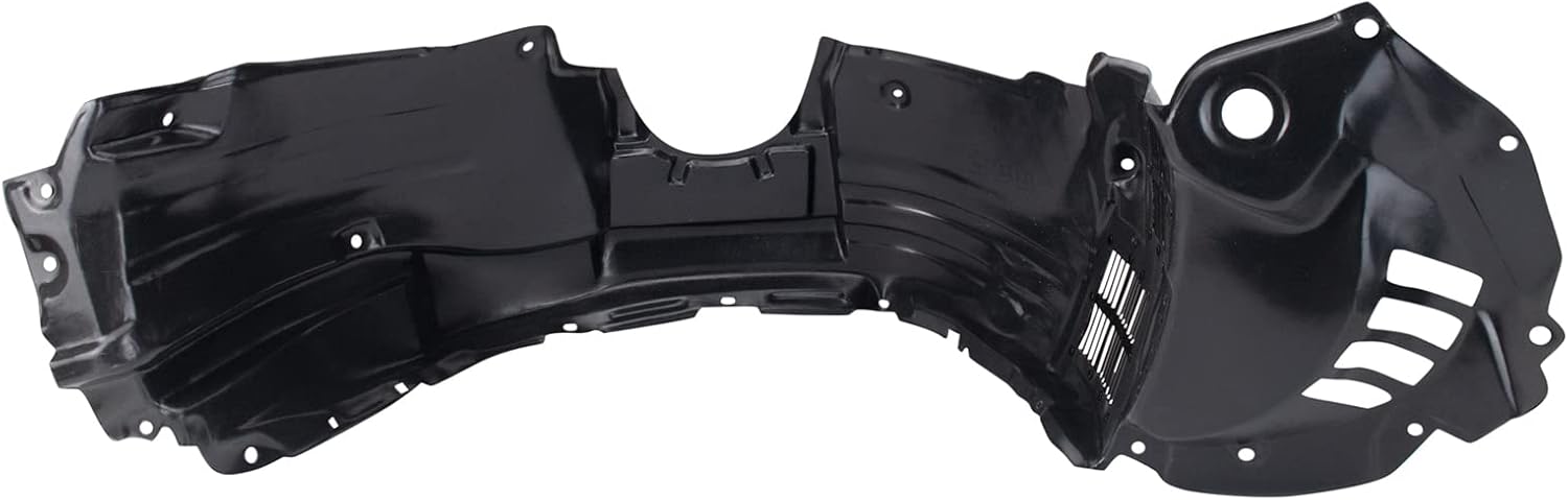 TRQ Front Left Inner Fender Liner Black Drivers Side Compatible with 2008-2010 Toyota Highlander TO1248150 TO1248200