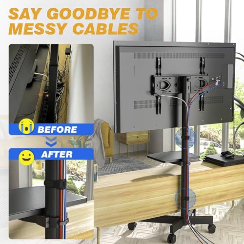 Soporte móvil para TV de piso ajustable hasta 60 pulgadas miniatura 6