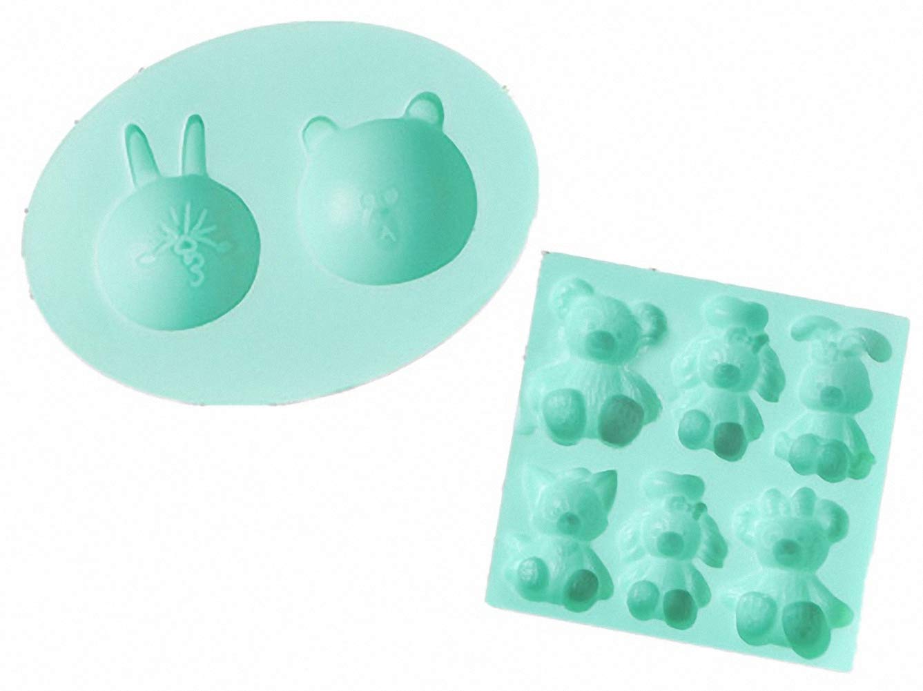 DIY Fondant Mold Flower Mermaid Tail Leaves Cute Silicone Fudge Cake Mold Chocolate Candy Clay Candle Handmade Baking Tools Decoration