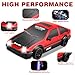 YUAN PLAN RC Drift Car, 1:24 Remote Control Cars 2.4GHz 4WD High Speed Drift RC Cars with LED Light and Dritfing Tires Racing Hobby Toy Car for Boys Girls Kids Adults (Red)