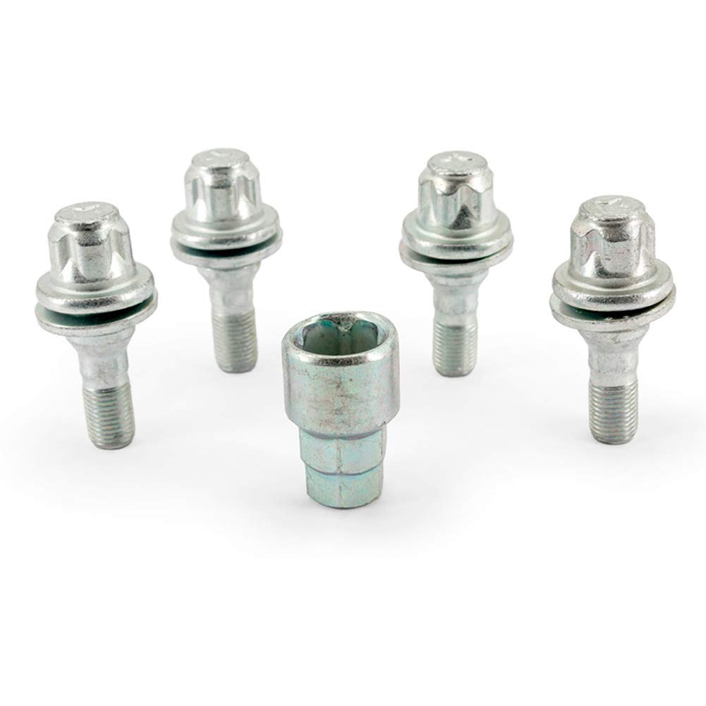 H&R 12253606KEY4 zestaw M12 x 1,25 x 36 mm, 4 śruby do zamków felg, w zestawie adapter