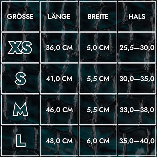 FAVPET Luxus Echtleder Windhund Halsband Breit mit QR Code Anhänger, Weiches Lederhalsband Hund Breit Whippet Italienisches Windspiel Saluki Lurcher Spanischer Galgo Greyhound Podenco (Grün, XS)